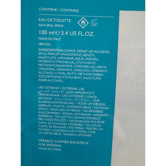 Versace Perfume + Backpack Gift Set - Picture 3 of 3